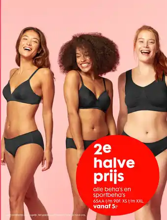 HEMA alle beha's en sportbeha's aanbieding