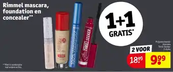 Kruidvat Rimmel mascara, foundation en concealer aanbieding