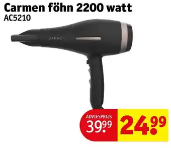 Kruidvat Carmen föhn 2200 watt aanbieding