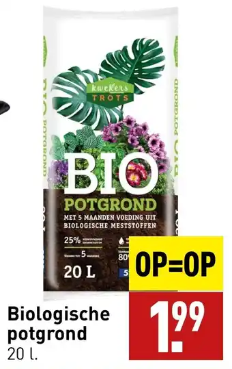ALDI Biologische potgrond 20 L. aanbieding