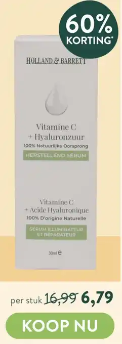 Holland & Barrett Vitamine C Hyaluronzuur aanbieding