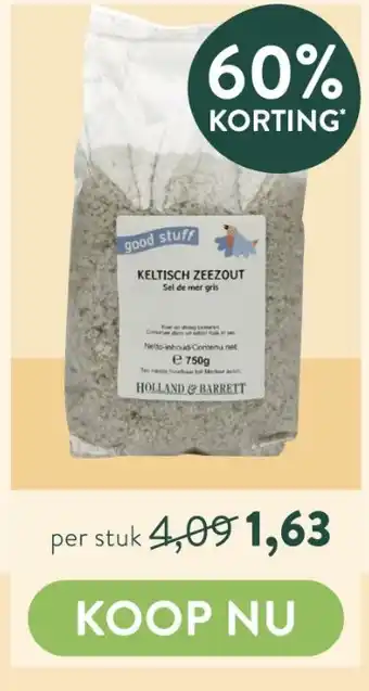 Holland & Barrett Keltisch Zeezout aanbieding