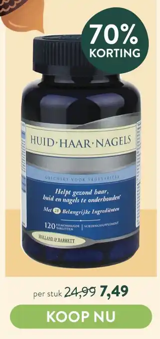 Holland & Barrett Huid Haar nagels aanbieding