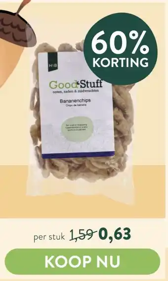 Holland & Barrett Bananenchips aanbieding