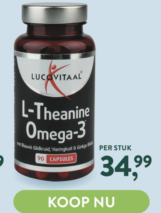 LTheanine Omega3 Omeqa aanbieding bij Holland & Barrett