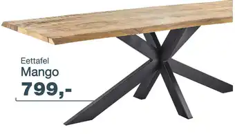 IN.HOUSE Eettafel Mango aanbieding