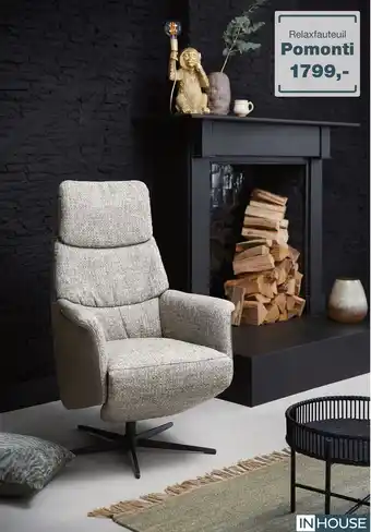 IN.HOUSE Relaxfauteuil Pomonti aanbieding