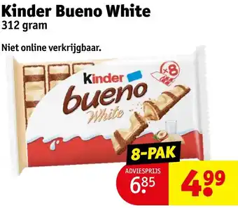 Kruidvat Kinder Bueno White 312 gram aanbieding