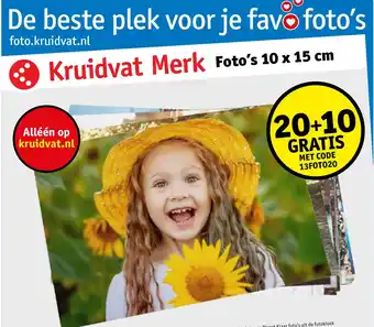 Kruidvat Foto's 10 x 15 cm aanbieding