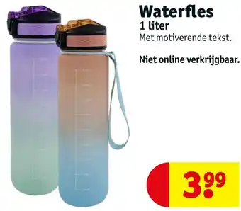 Kruidvat Waterfles 1 liter aanbieding