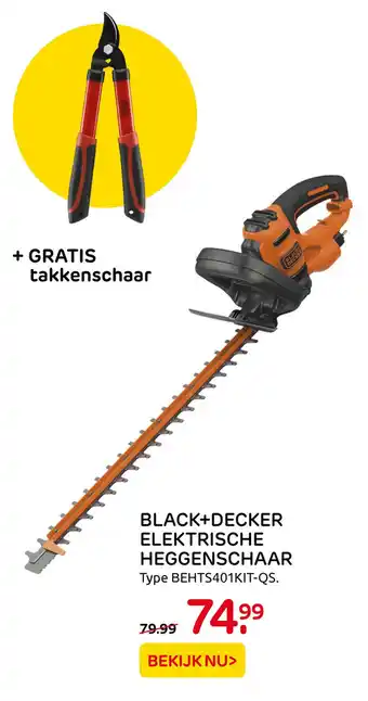 Praxis Black+Decker Elektrische Heggenschaar aanbieding