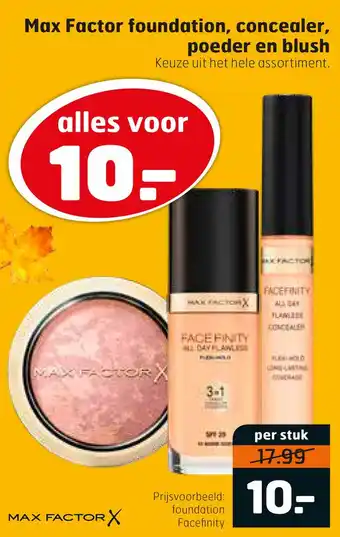 Trekpleister Max Factor foundation, concealer, poeder en blush aanbieding