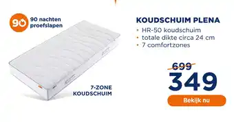 TotaalBED Koudschuim Plena aanbieding