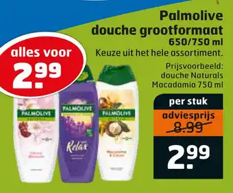 Trekpleister Palmolive douche grootformaat 650/750 ml aanbieding