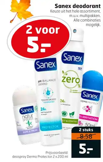 Trekpleister Sanex deodorant aanbieding