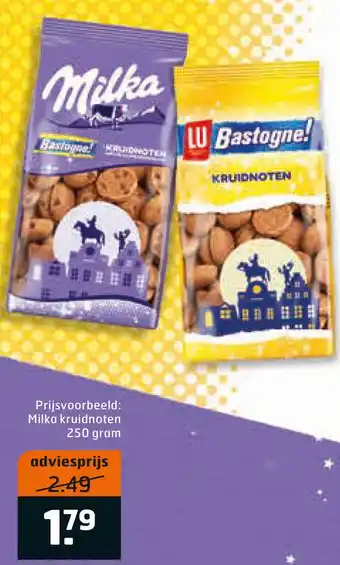 Trekpleister Milka kruidnoten 250 gram aanbieding