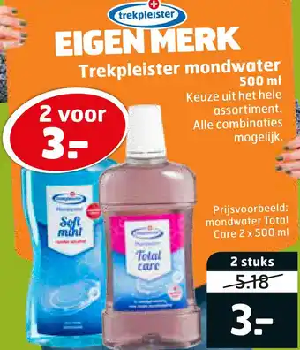 Trekpleister Trekpleister mondwater 500 ml aanbieding