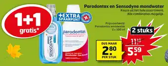 Trekpleister Parodontax en Sensodyne mondwater aanbieding