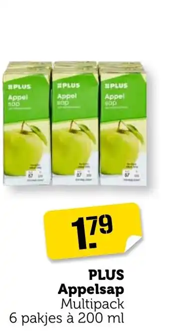 Coop PLUS Appelsap 6 x 200ml aanbieding