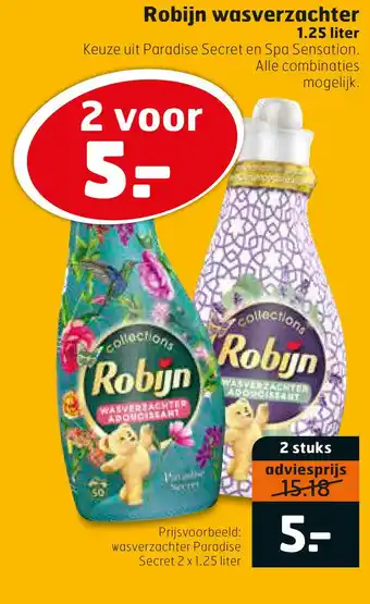 Trekpleister Robijn wasverzachter 1.25 liter aanbieding