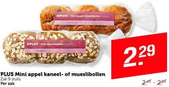 Coop PLUS Mini appel kaneel of mueslibollen aanbieding