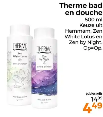 Trekpleister Therme bad en douche 500ml aanbieding