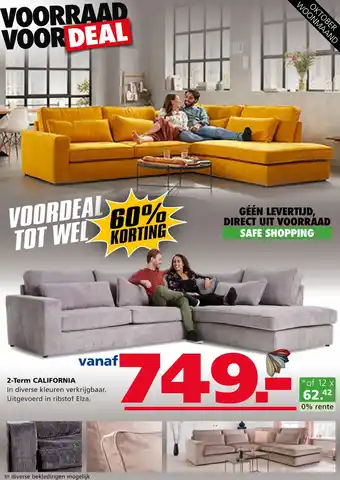 Seats and Sofas 2-Term CALIFORNIA aanbieding