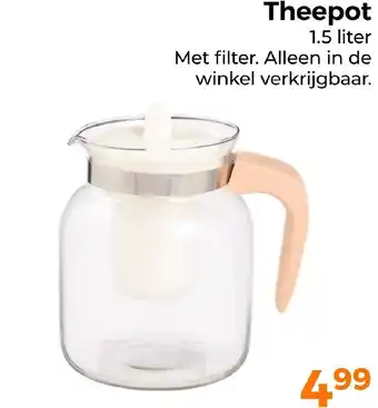 Trekpleister Theepot 1.5 liter aanbieding