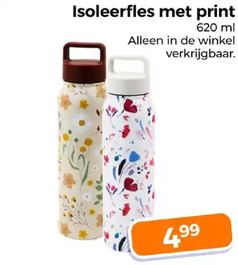 Trekpleister Isoleerfles met print 620ml aanbieding