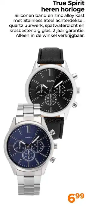 Trekpleister True Spirit heren horloge aanbieding