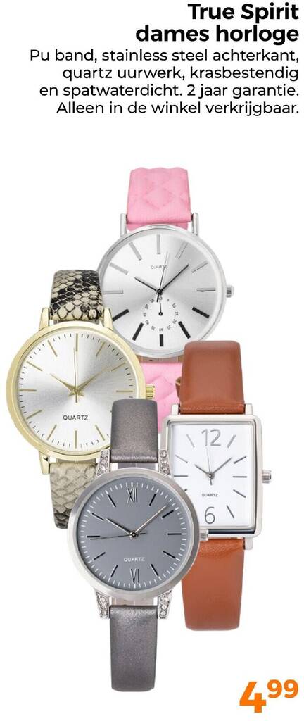 True Spirit dames horloge aanbieding bij Trekpleister