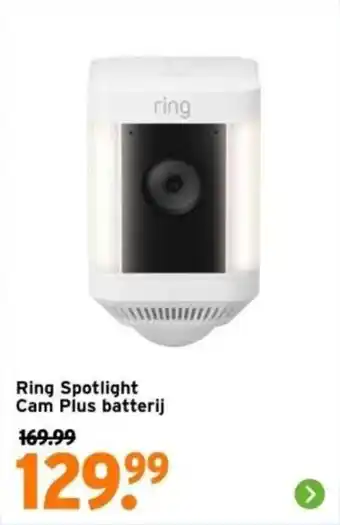 GAMMA Ring spotlight cam plus batterij aanbieding