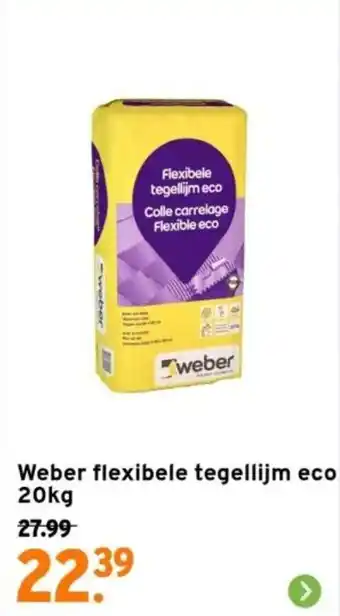 GAMMA Weber flexibele tegellijm eco 20kg aanbieding