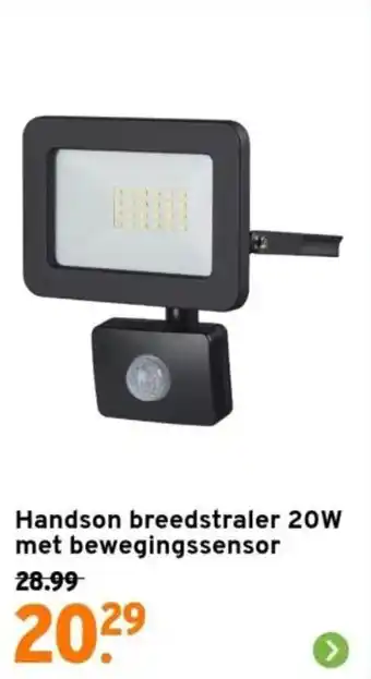 GAMMA Handson breedstraler 20W met bewegingssensor aanbieding