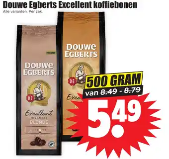 Dirk Douwe egberts excellent koffiebonen 500 gram aanbieding