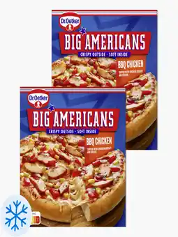 Flink Dr. Oetker Big Americans Pizza BBQ Chicken 2x aanbieding