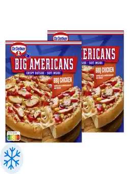 Flink Dr. Oetker Big Americans Pizza BBQ Chicken 2x aanbieding