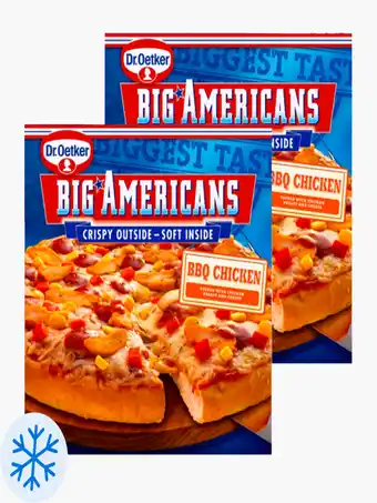 Flink Dr. Oetker Big Americans Pizza BBQ Chicken 2x aanbieding