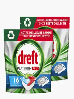 Flink Dreft ADW Platinum+ Deep Clean 16 St. 2x aanbieding