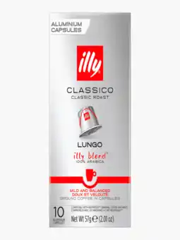 Flink Illy Lungo Classico Capsules 10st 250g aanbieding