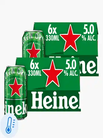 Flink Heineken 6-pack 33cl 2x aanbieding