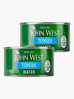 Flink John West tonijnstukken in water 145g 2x aanbieding