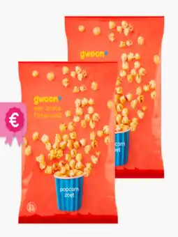 Flink Gwoon Popcorn Zoet 175g 2x aanbieding