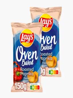 Flink Lay's Oven Baked Paprika Chips 150g 2x aanbieding