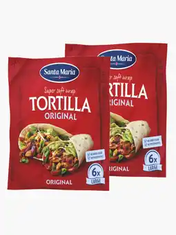 Flink Santa Maria Tortilla Wraps Large 6st 371g 2x aanbieding