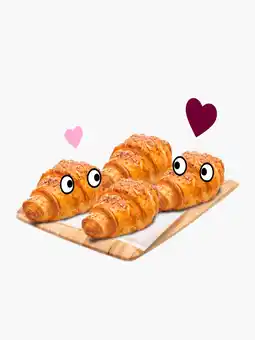 Flink De Stadsbakkerij Ham/kaas croissant 2st 70g 2x aanbieding