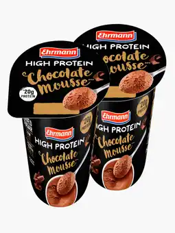 Flink Ehrmann High proteine mousse chocolade 200g 2x aanbieding