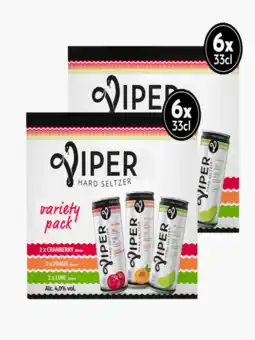 Flink 2x Viper Hard Seltzer Variety 6pack 4% 33cl aanbieding