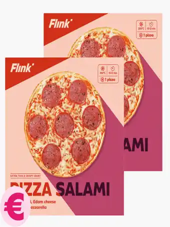 Flink Flink Pizza Salami 320g 2x aanbieding
