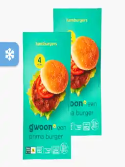 Flink G'woon Diepvries Hamburgers 4St. 2x aanbieding